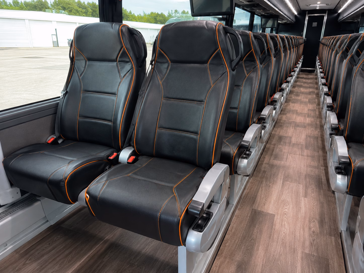 redwood city charter bus services interior